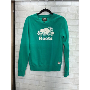 Roots Canada Women's Classic Graphic Crew Neck Long Sleeve Sweatshirt Size XS